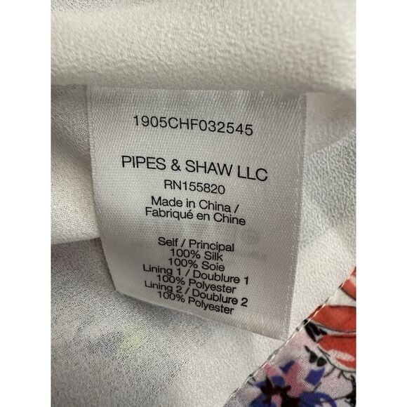 Veronica Beard Dakota Ruched Silk Floral Mini Dress White Multi Sz 6 WornOnTV - Picture 11 of 12